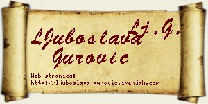 LJuboslava Gurović vizit kartica